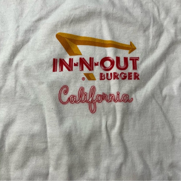 In N Out Burger WHITE T-Shirt XL Cotton Tagless 2-Side California Hi-Quality and - Picture 2 of 5
